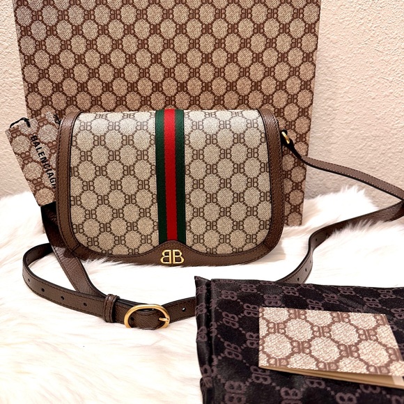 NEW Gucci x Balenciaga The Hacker Project Medium Shoulder Bag - Picture 1 of 13